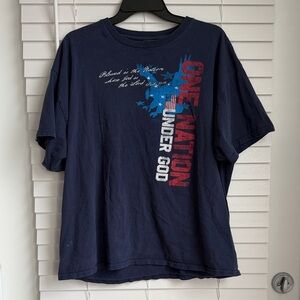 Oversized Navy Graphic T-Shirt